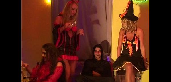  Halloween is in full play with the crazy college orgy